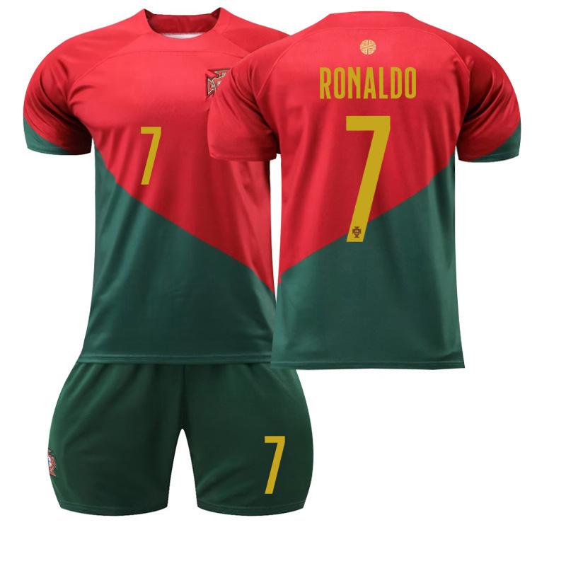 A World Cup Portugal home jersey set No. 7 C Luo adult children's jersey football jersey