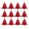 12Pcs Christmas Cutlery Set Christmas Tree Design Felt Washable Reusable Felt Knife Fork Cutlery Bag Holiday Table Decoration