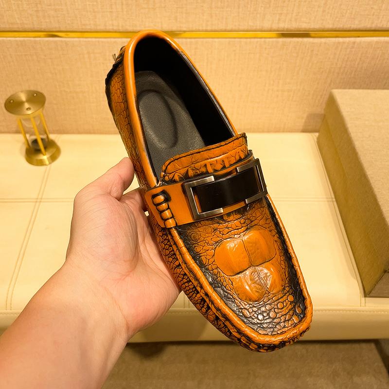 Vintage Loafers Shoes For Men Boat Shoes Summer Business Genuine Leather Man Moccasins Mens Driving Casual Shoe Slip On Flats