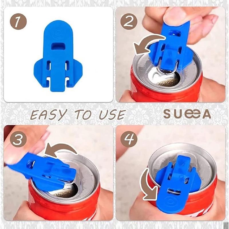 6 Pezzi Apriscatole Colorato Sigillante Facile Anti Polvere Apriscatole in Plastica Tappo Protettivo per Lattine di Bevande Soda Birra Cola Accessori da Cucina