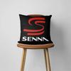 Ayrton Senna Logo Cushion Cover, Sofa Pillow Case, Car Throw Pillowcase, Home Decorative, 293