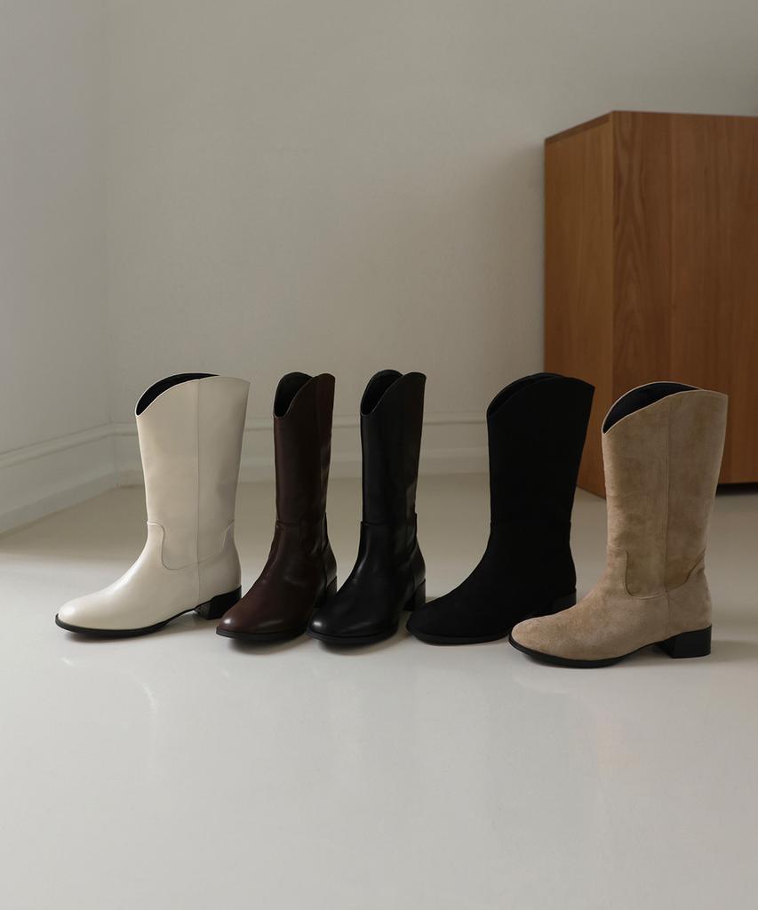 Sappun Sevigny Round Mid-Calf Boots (3.5Cm) (Type A)