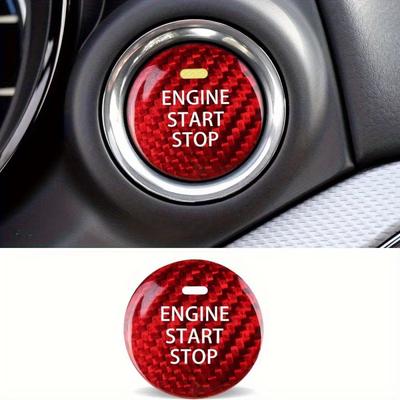 Tampa Decorativa Adesiva para Botão de Partida/Parada do Motor Keyless de Carro Adequada para Acessórios Mazda3 6 CX-3 CX-5 CX-9 MX-5 Miata