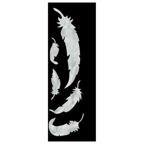Jockomo White Feather Set Inlay Stickers for Guitars and Basses