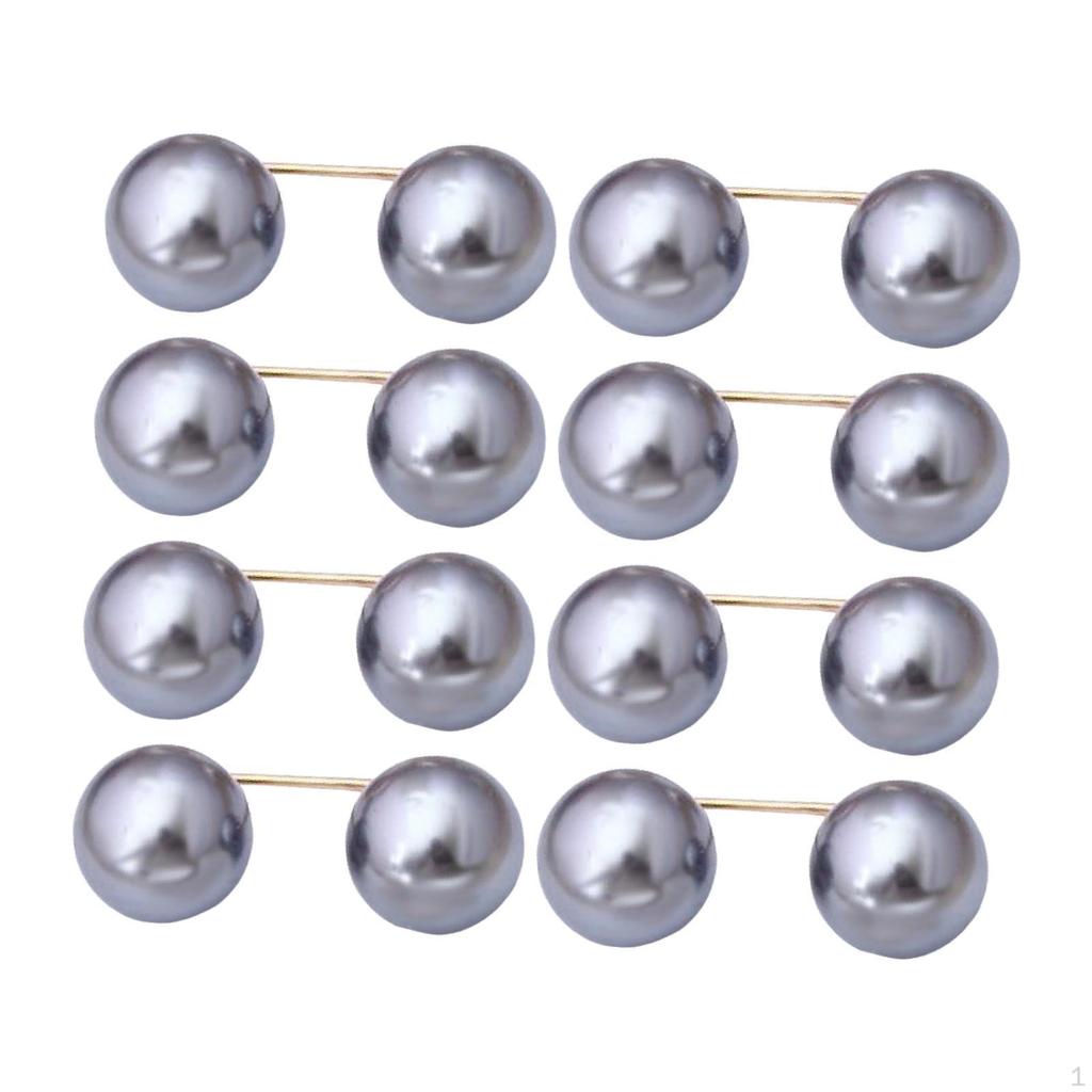 8 Pieces Artificial Pearl Brooch Pins Fashion Decoration for Girls Clothing