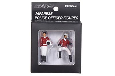 Hiko Seven RAI'S 1/43 Scale Police Officer Figure, Traffic Enforcement Motorcycle, Female Officer (2-type Set), Completed