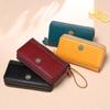 Kožené peněženky Zency Geninue 2021 Nová luxusní móda pro ženy Peněženka pro mnoho oddělení Dlouhá Velkokapacitní Dámská látková peněženka