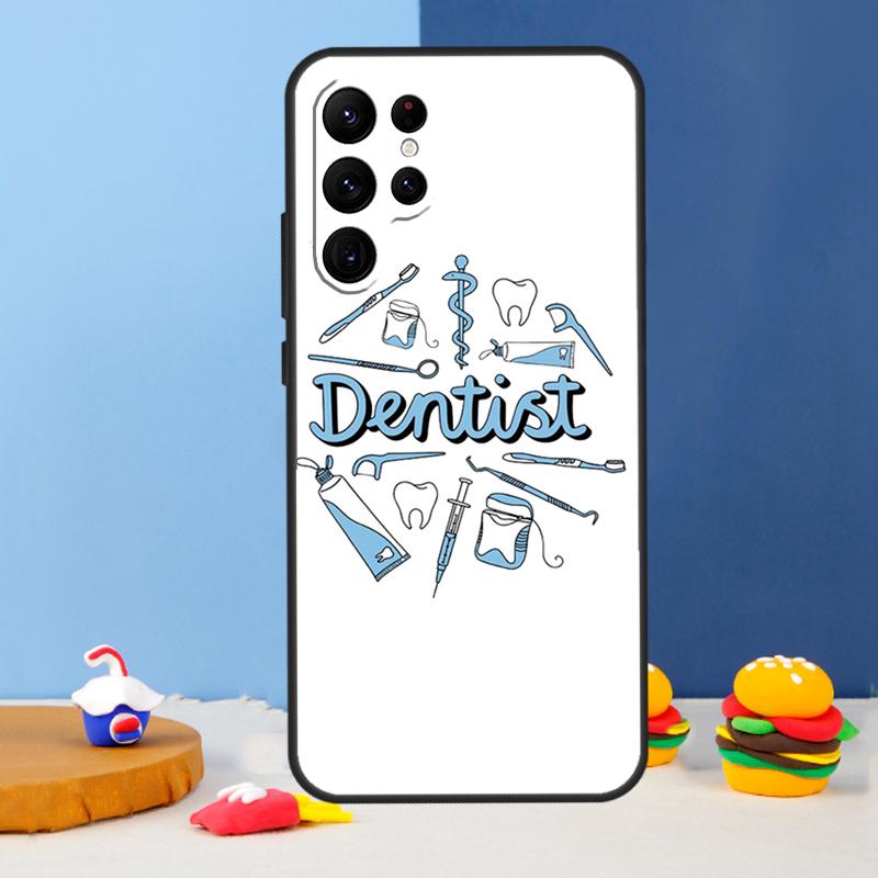 Cute Tooth Dentist Phone Case For Samsung Galaxy S25 Ultra S9 S10 S20 S22 S21 FE S23 Plus S24 Ultra Cover Coque