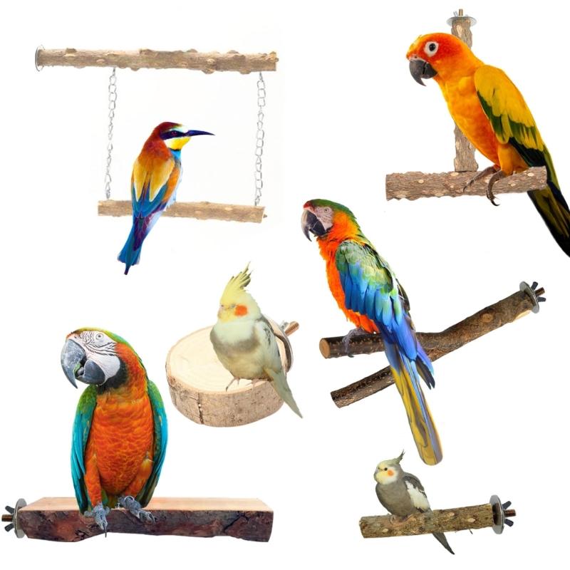 6pieces Bird Stand Improve the Living Experience of Birds with Versatile Stand Easy to Clean Perfect for Bird Habitat