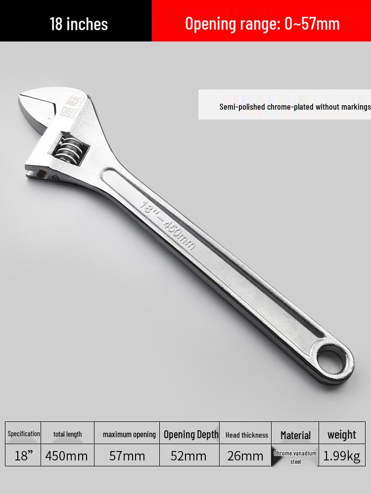 Universal Adjustable Wrench Set: Multifunctional Large and Small Genuine Wrenches