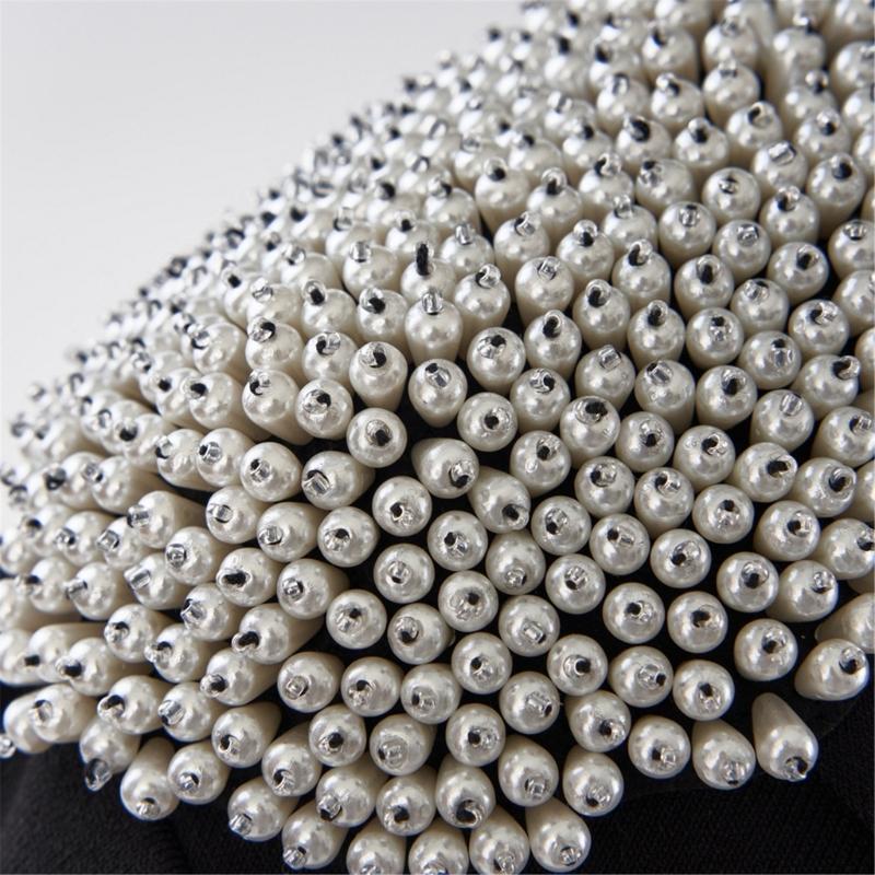 Premium Imitation Pearls Embellished Shoulder Pads Comfort for Business Event Weddings Uniforms