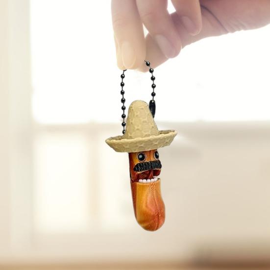 Yousheng Mexican Jump Bean Keychain 3D Printed Fidget Keychain Stress Relief Decompression Toy Mexican Souvenirs Party Favor