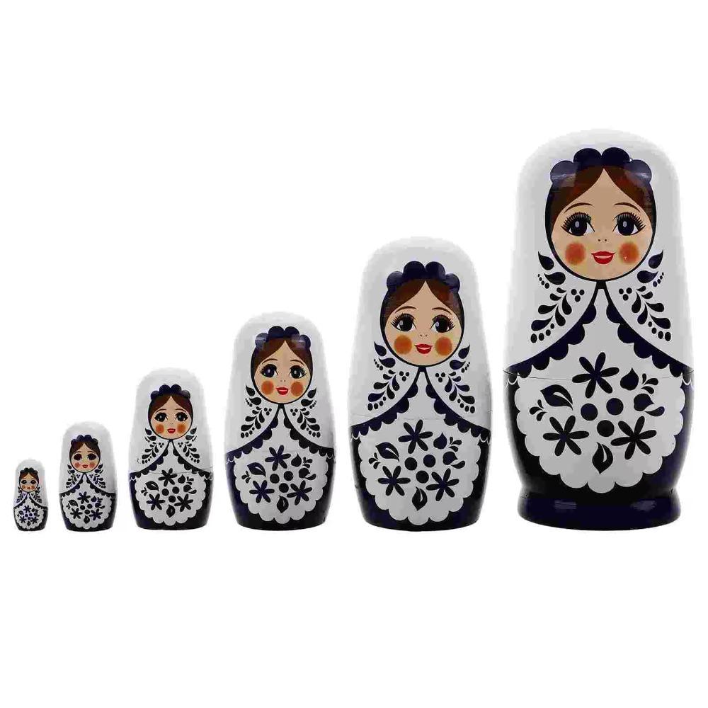 6 Layer Matryoshka Doll Toys Animals Pattern Animal Stacking Dolls  Birthday Gift