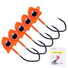Micro Lure Jig Head HookTTail Soft Bait Set5PCSSmall-sized Mandarin Fish Special Fake Bait for Upturned Mouth