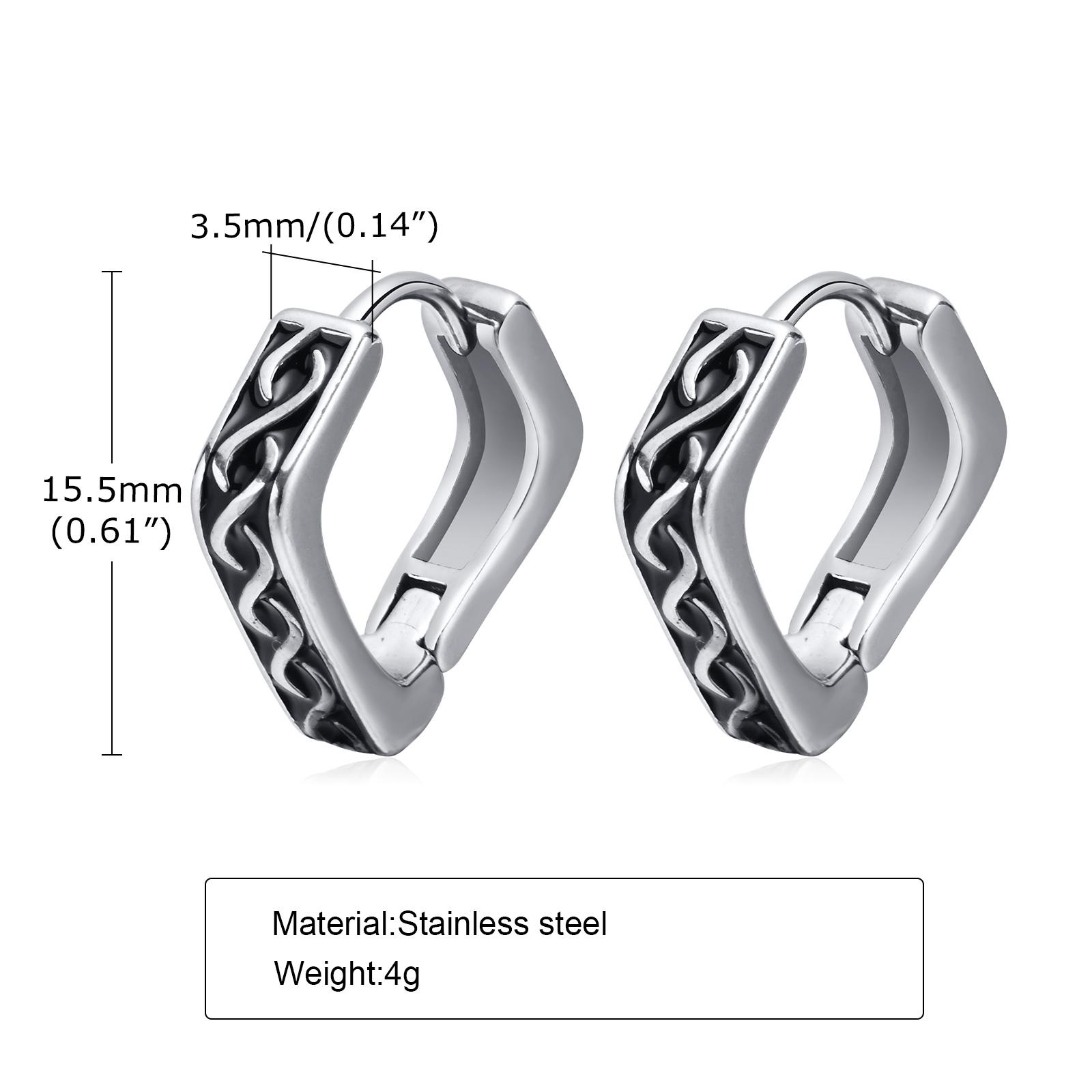 

Retrol Norse Viking Runes Hoop Earrings for Men, Classic Celtic Knot Stainless Steel Huggies Earrings, Punk Cool Jewelry Gifts