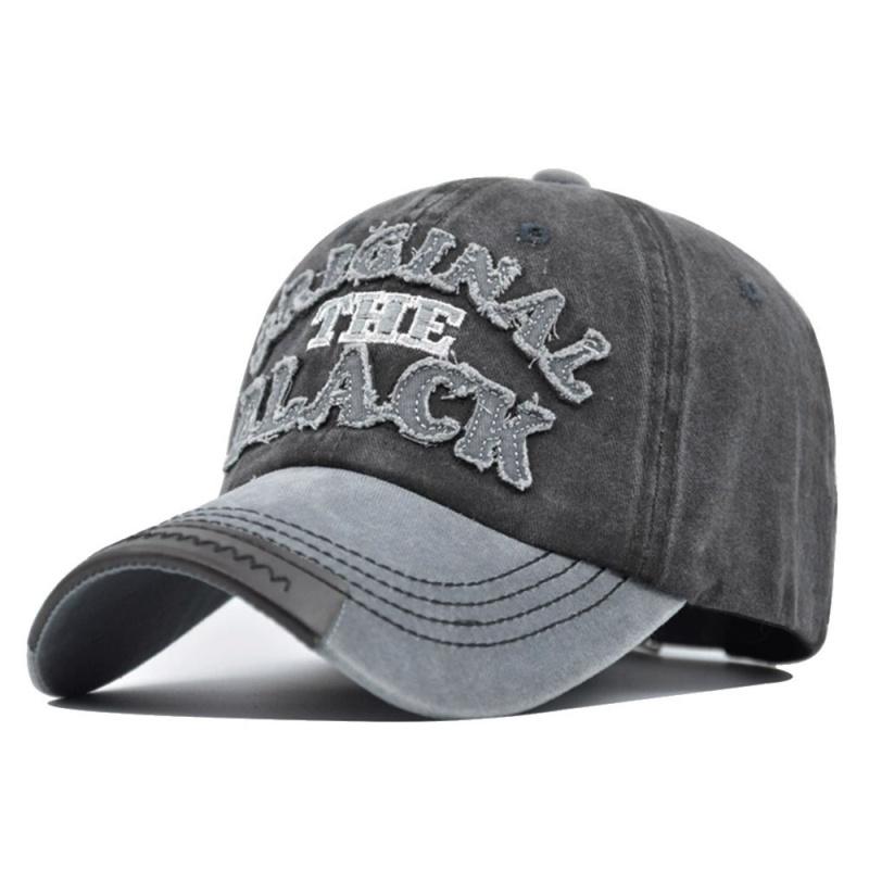 Cotton Cap Baseball Vintage Neutral Gender Women Men For Hats Casual 3D Black Letter Embroidered Stitching Outdoor Sports Dropshipping