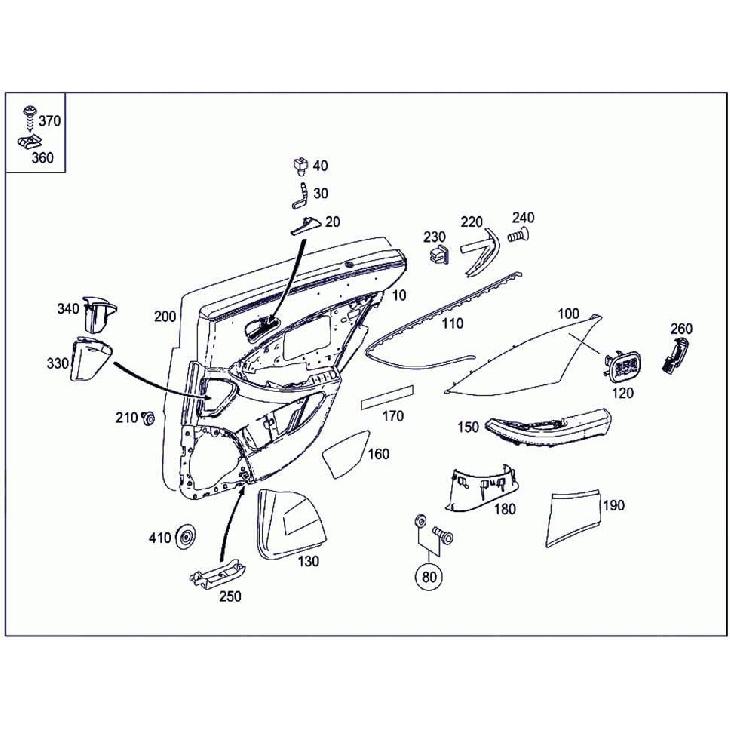 Aramox 2117660224 2117660124 Door Handle for -Benz W211 E-Class E320 E500 E63 AMG Chrome Car Interior Accessories (Left 2117660124)