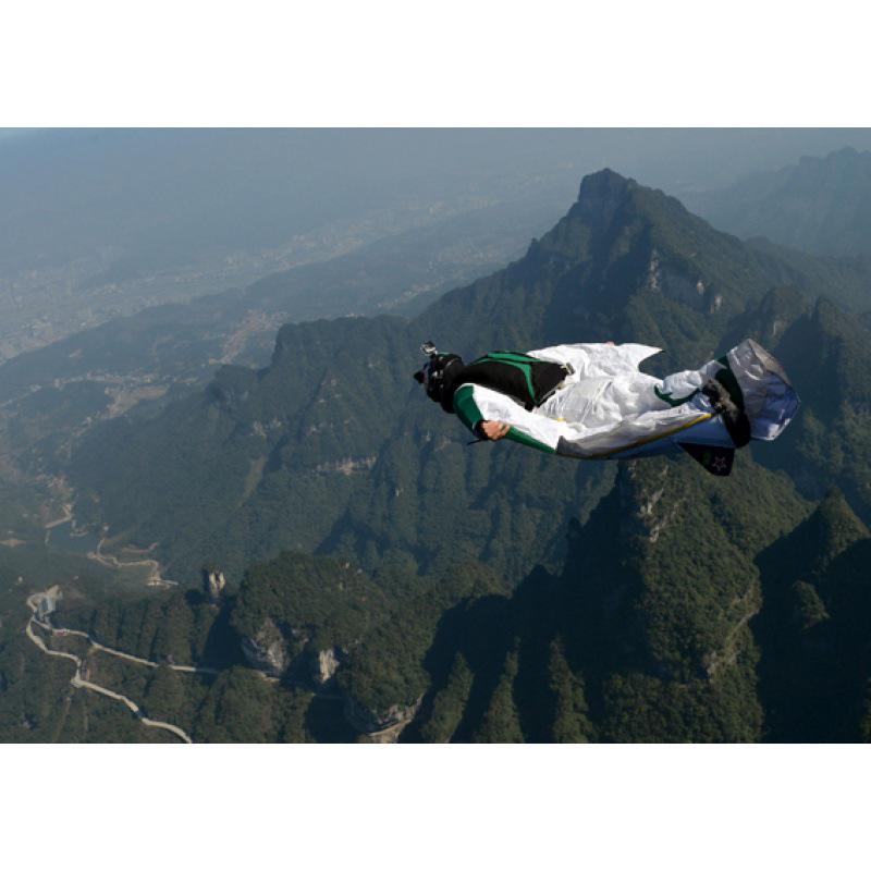 

Extreme Sports Parachuting & Skiing Decorative Poster with Kraft Paper Photo Frame for Wall Hanging Yellow Kraft Paper (No Glue) 30X42 cm