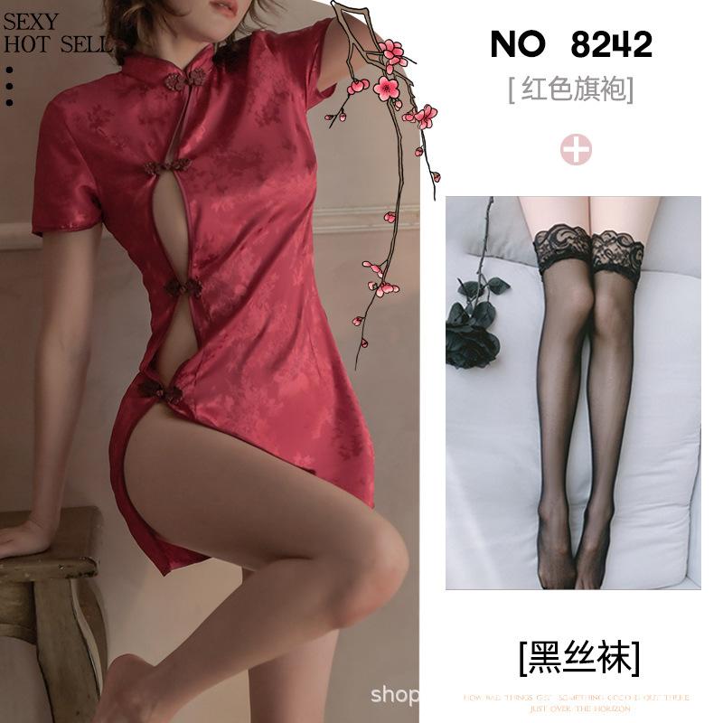 Sexy women's seduction lingerie, cheongsam uniform clothing seduction suit clothes pure