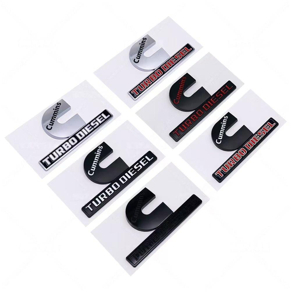 1 pezzo ABS Cummins Turbo Diesel Badge Adesivo Auto Logo Posteriore Adesivo Paraurti Posteriore Portellone Bagagliaio Adesivo Parafango Laterale Emblema Styling Accessori
