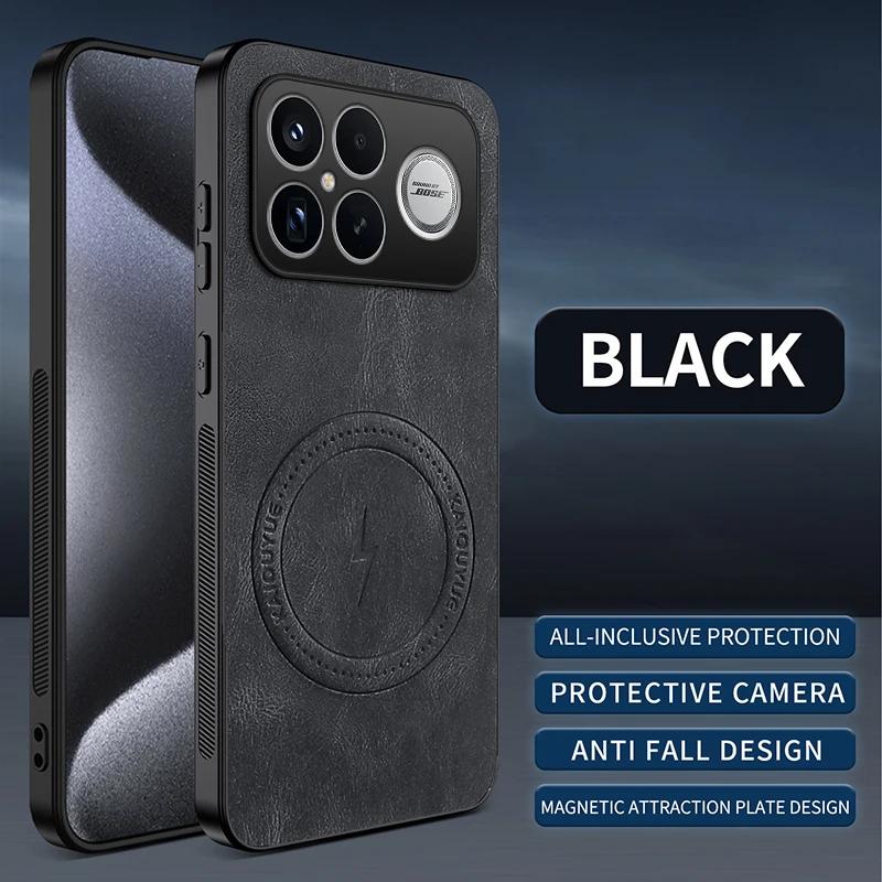 For Xiaomi Mi Poco F8 Ultra Case Luxury Leather Skin Magnetic Magsafe Protective Back Cover For Mi POCO F8 Pro Phone Shell