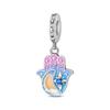 Fashion Guardian's Hand Demon's Eye Charm Charm Charm Beads DIY Jewelry Bracelet Accessories Women's 925 Silver