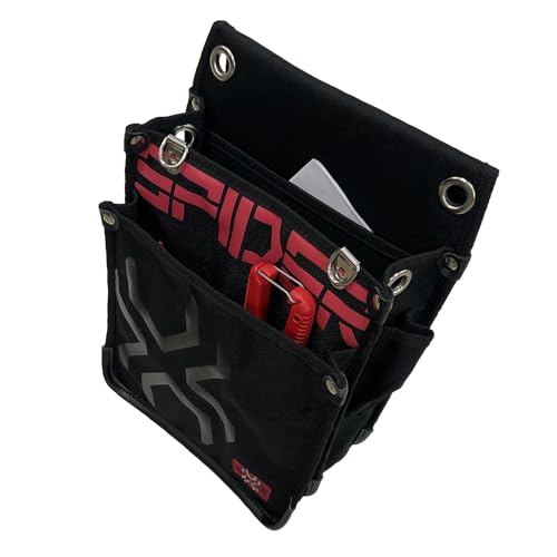 SK11 SPIDER Large Tobi Waist Pouch, Slim, Large, with Stretch Interior Pocket, Collapsible Design, 250mm W x 320mm H x 110mm D (SPD-JY04-A)