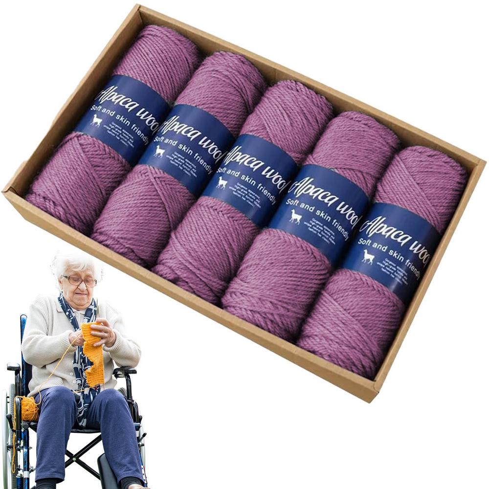 Fingering Weight Yarn Alpaca Wool Scarf Yarn Soft Scarf Thread Fingering Sock Weight Yarn Comfortable Thin Yarn For Family