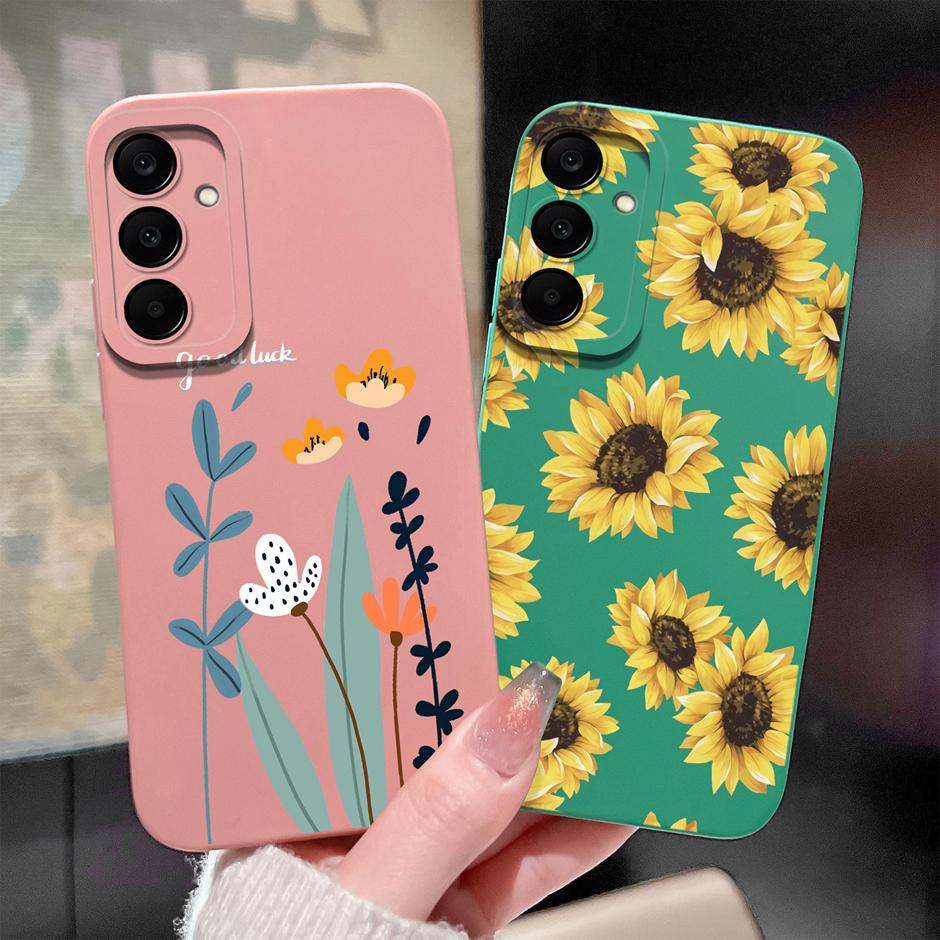 For Samsung Galaxy A25 A26 A36 A56 5G Case Cute Flowers Silicone Soft Protective Cover For SamsungA25 A26 A36 A56 Fundas Coque