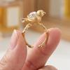 Sweet Magpie Bird Ring Elegant Finger Ring Cute Bird Opening Ring  Women