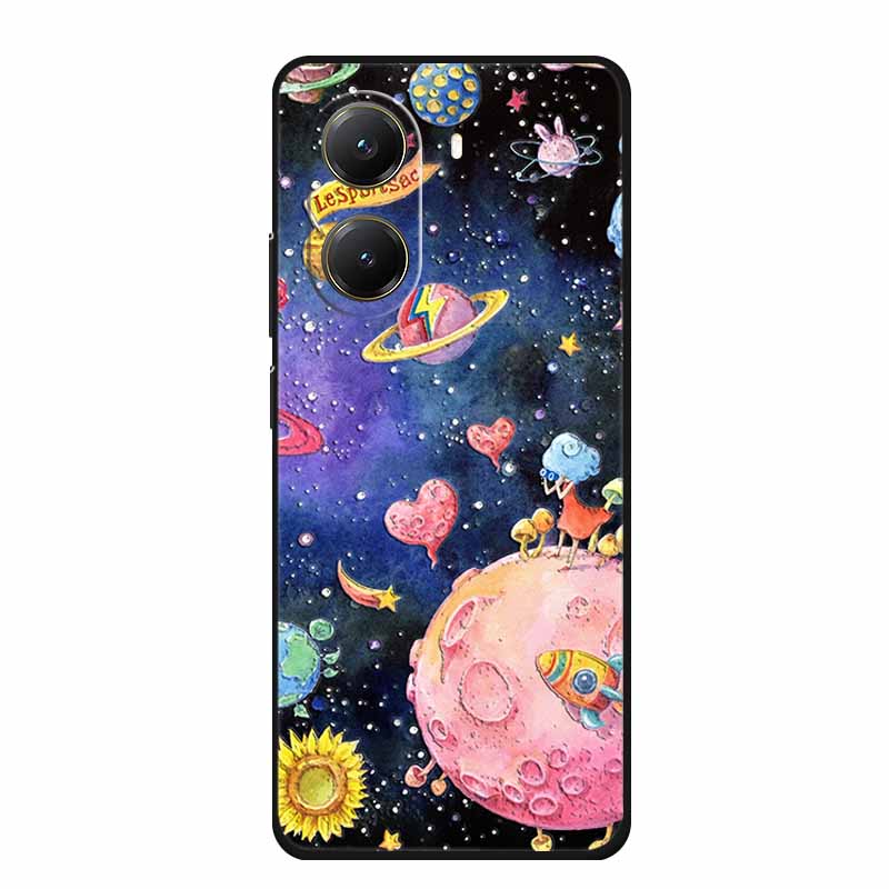 For Xiaomi POCO X7 Pro Case X7Pro 3D Relief Emboss Flowers Black Silicone Soft Back Cover Case For Redmi Turbo 4 Case Turbo4 Bag