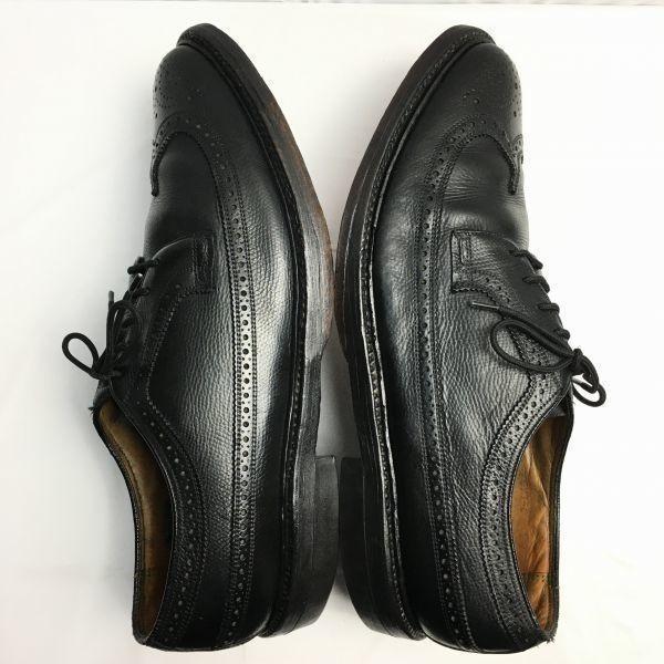 FLORSHEIM Imperial 80s Kenmoor Wingtip Business Shoes Black Size 11D 28.5-29.5 Men's(USED)