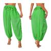 Pantaloni da lanterna con monete in chiffon di danza del ventre da donna Pantaloni stile harem con spacchi laterali lucidi Pantaloni fantasia di Halloween