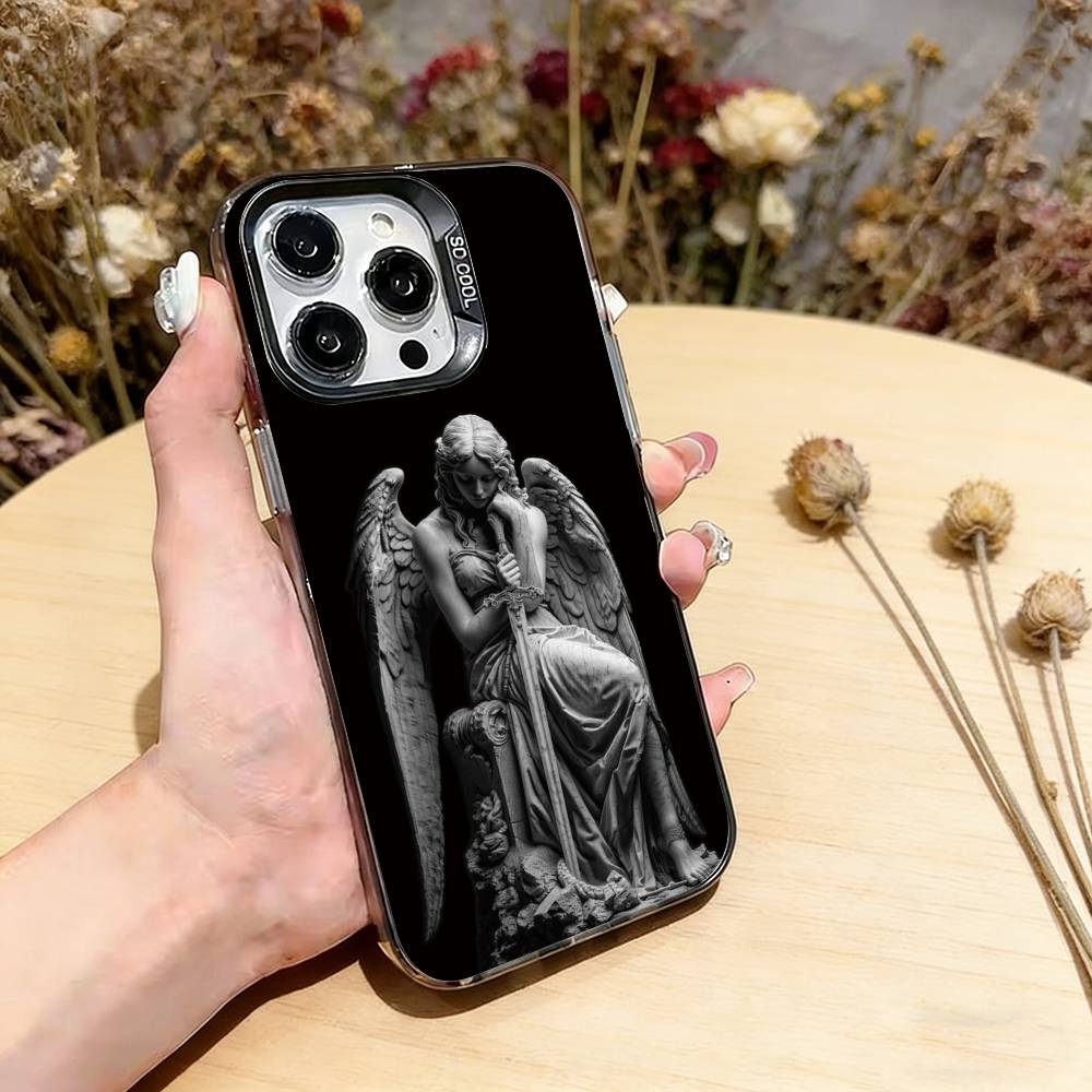 

Ancient Greek statues Phone Case For iPhone 17,16,15,14,13,12,11 Plus,Pro Max,XS,Colorful Silver Phone case Funda Cover iPhone14ProMax