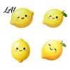 Decorative Kitchen Table Accessories 4PCS Cute Coasters Non-slip Wooden Lemon Shape Heat Insulation Pads Natural Wood Grain Coasters Tableware