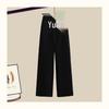 Spicy Girl Spring/Autumn Two-Piece Set: Wide-Leg Pants + Patchwork Shirt Top for Women 2026