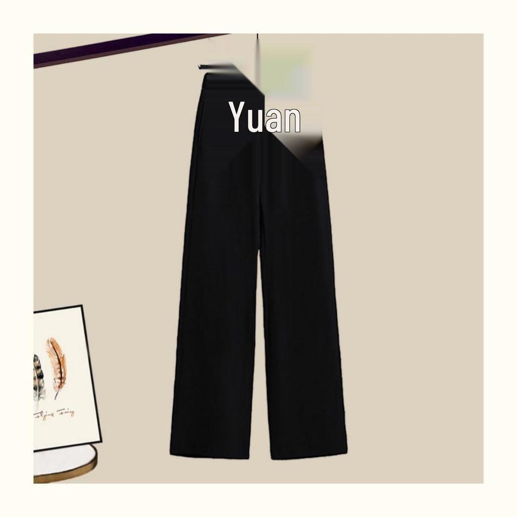 Spicy Girl Spring/Autumn Two-Piece Set: Wide-Leg Pants + Patchwork Shirt Top for Women 2026