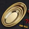Oval Shape Barbecue Plate Stainless Steel Large Serving Plate New Steamed Fish Plate  Kitchen Use