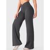 Cross V-Waist Wide-Leg High Elasticity Quick-Dry Yoga Pants for Pilates and Dance