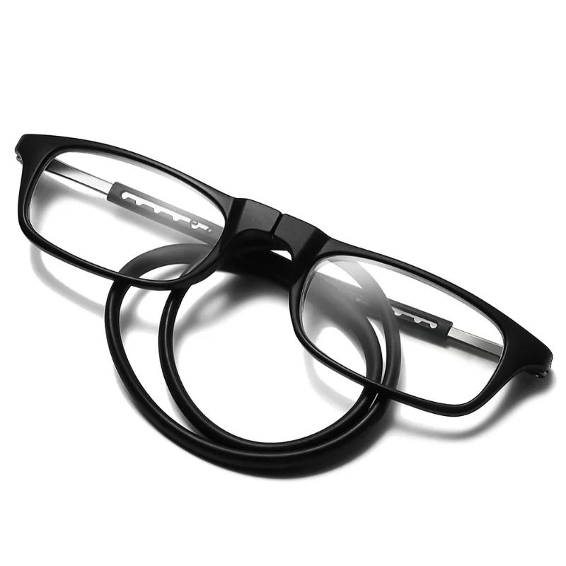 DML Hanging Neck TR90 Men's and Women's Anti-blue Light Portable Ultra-light Computer Glasses Long Narrow Fram Fashionable Item