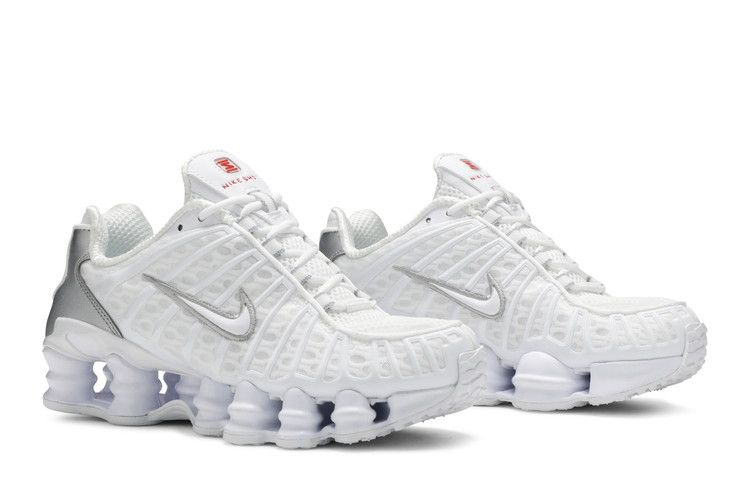Nike Shox TL Bianco Argento Metallico