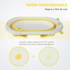 Foldable Baby Bathtub, Newborn to 3 Years, Heat-Sensitive Plug, Cushion, 81.5x50.5x23.5 cm