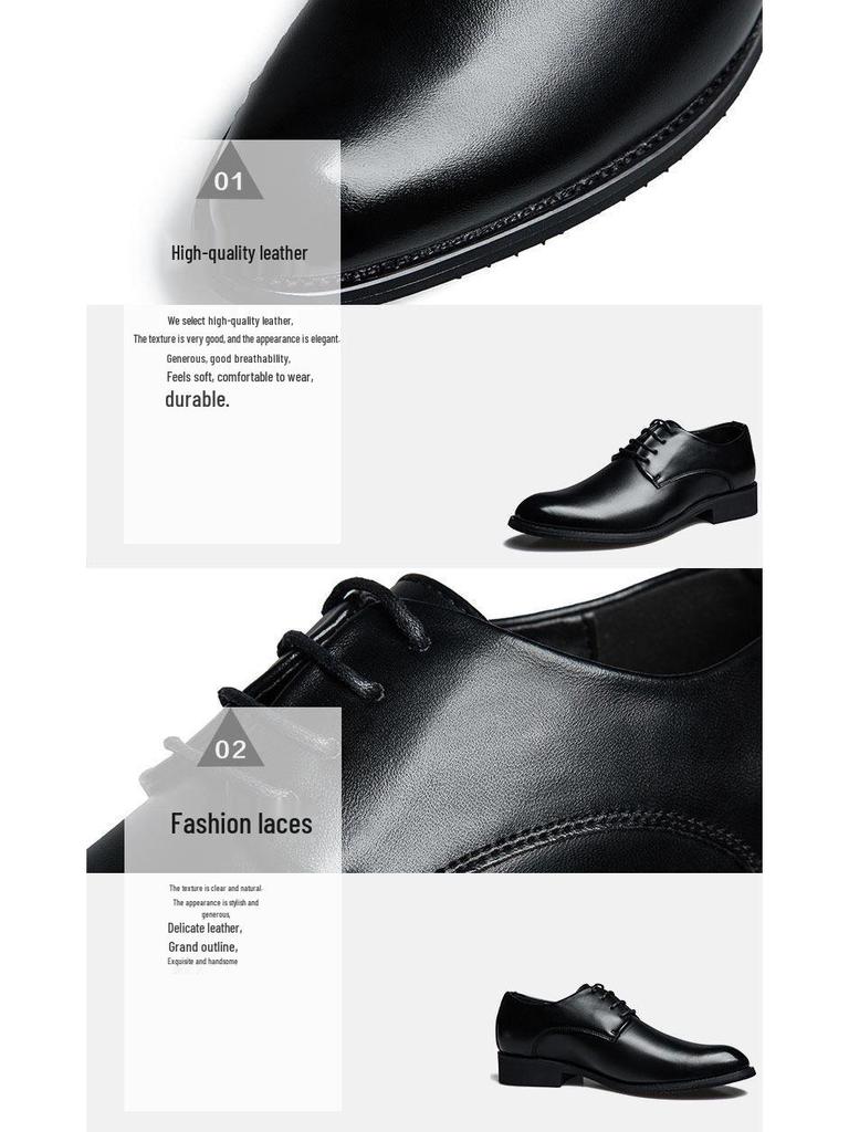 2025 Herren Casual Rutschfeste Lederschuhe - Echtes Rindsleder, Leichtgewicht, Bequem, Schnürschuhe, Vielseitig.