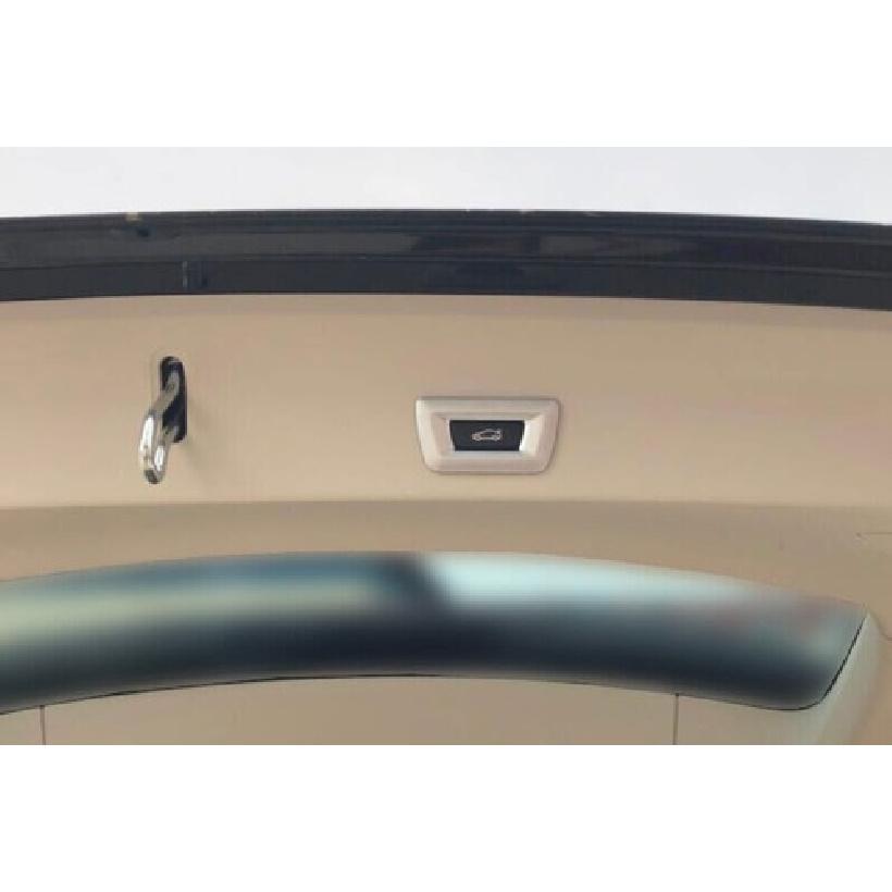Fit For BMW 7 Series 2016- Matte Silver Rear Door Tailgate Button Cover Trim