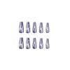 Aurora Wearable Long Fake Nails - White Flame Pearl Nail Art - Removable Finished Pieces