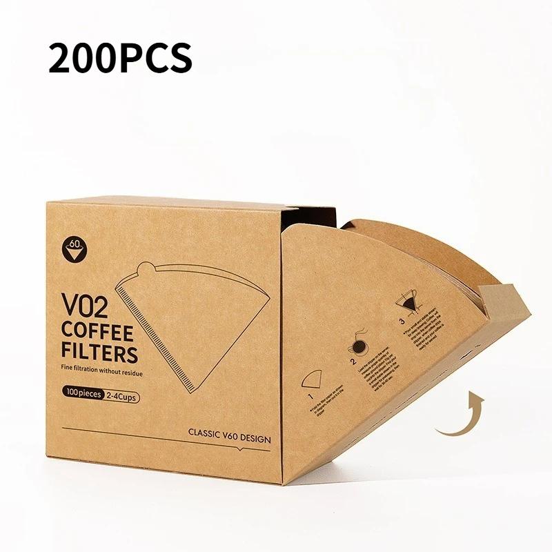 Unbleached Cone Filters,Coffee Filters,40-200 Count Disposable Natural Paper Filters 1-4 Cup,For Pour Over and Drip Coffee Maker