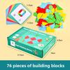 Wooden 160 Piece Childrens Educational Geometry Puzzle With Shape Matching For Early Learning