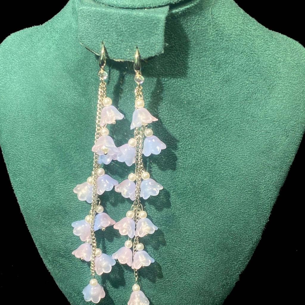 Lily Of The Valley Earrings Long Fringed Earrings Sweet And Cute Super Fairy Earrings