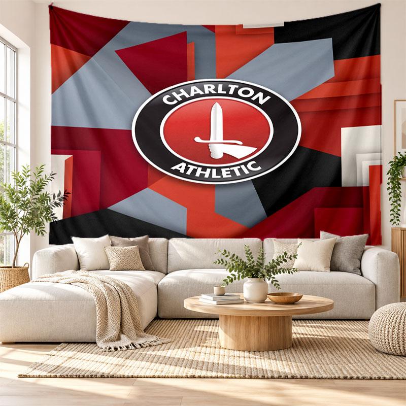 Charlton Athletic FC Wall Tapestry, Soft Fabric Wall Hanging, Decorative Backdrop For Bedroom Home Wall Art