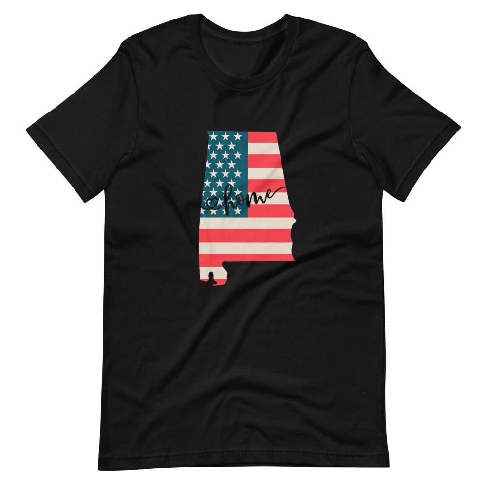 Alabama Home State USA Flag T-Shirt S
